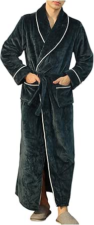 HOLOVE Damen-Bademantel mit Kapuze, Fleece, warm, Plüsch-Frottee, Spa HOLOVE Damen-Bademantel mit Kapuze, Fleece, warm, Plüsch-Frottee, Spa