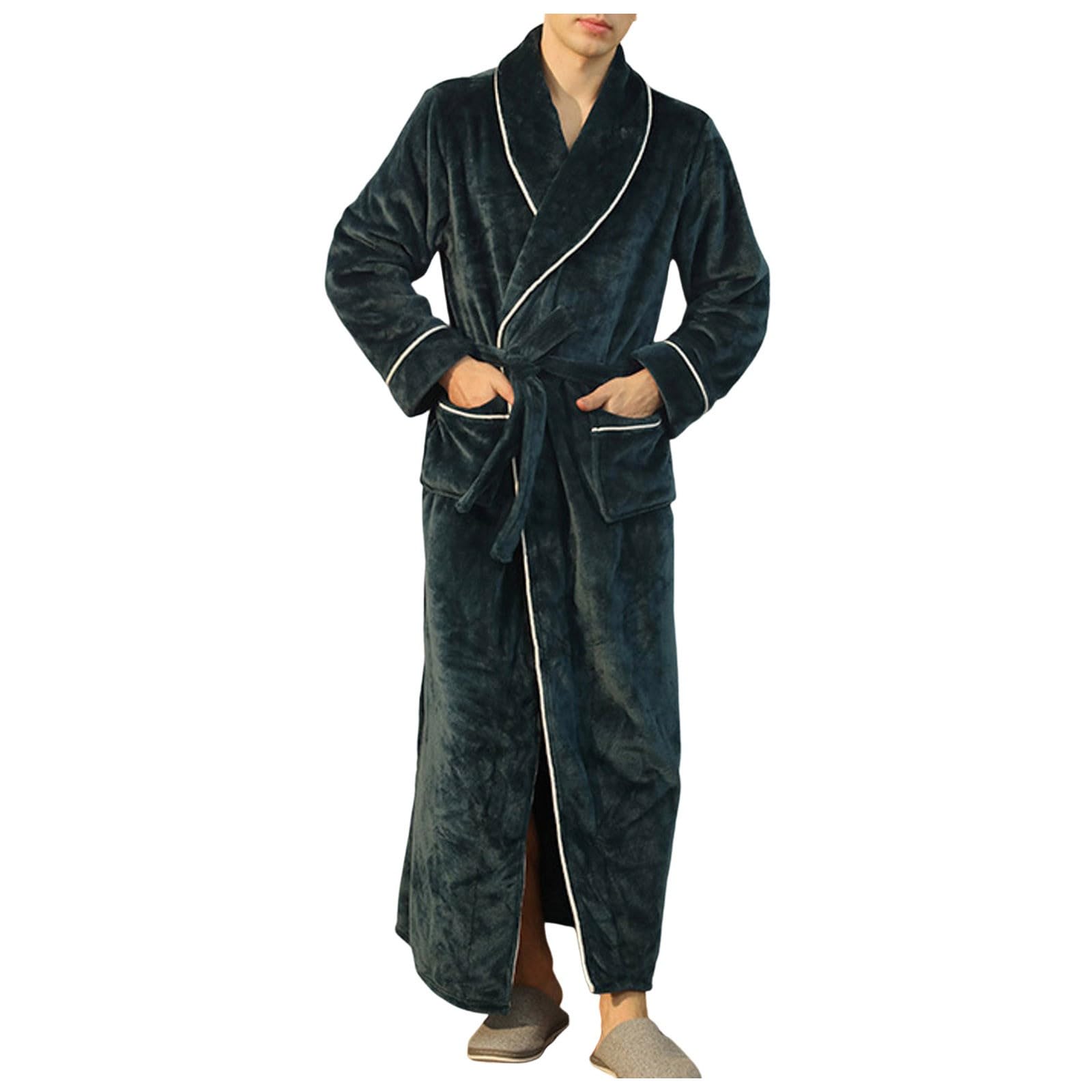 Accappatoio Uomo Spugna, Accappatoio Uomo Accappatoio Uomo Taglie Forti Tinta Unita Unisex Adulto in Cotone, Accappatoio in Cotone Asciugatura Rapida con Tasche Accappatoio Personalizzato Vestaglia
