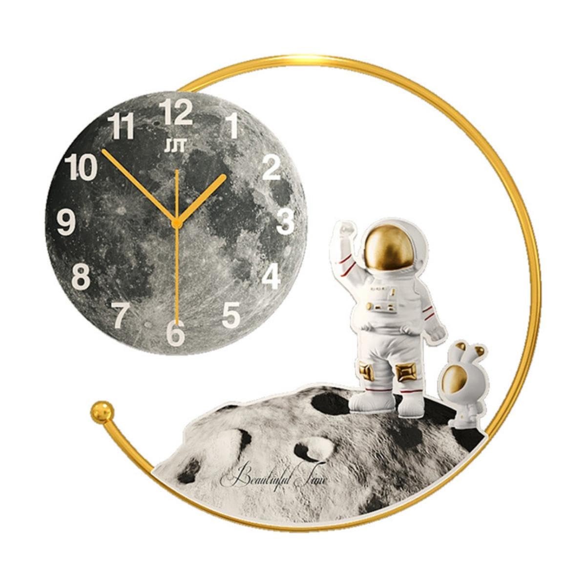LANMOU Leuchtende Wanduhr Groß, Nachtlicht Wanduhr Ohne Tickgeräusche Wanduhr Lautlos Große Wanduhr Wohnzimmer Wanduhr Digital Groß Modern Quartz Lautlos Wanduhr für Wohnzimmer, Zimmer, Büro (Set B)