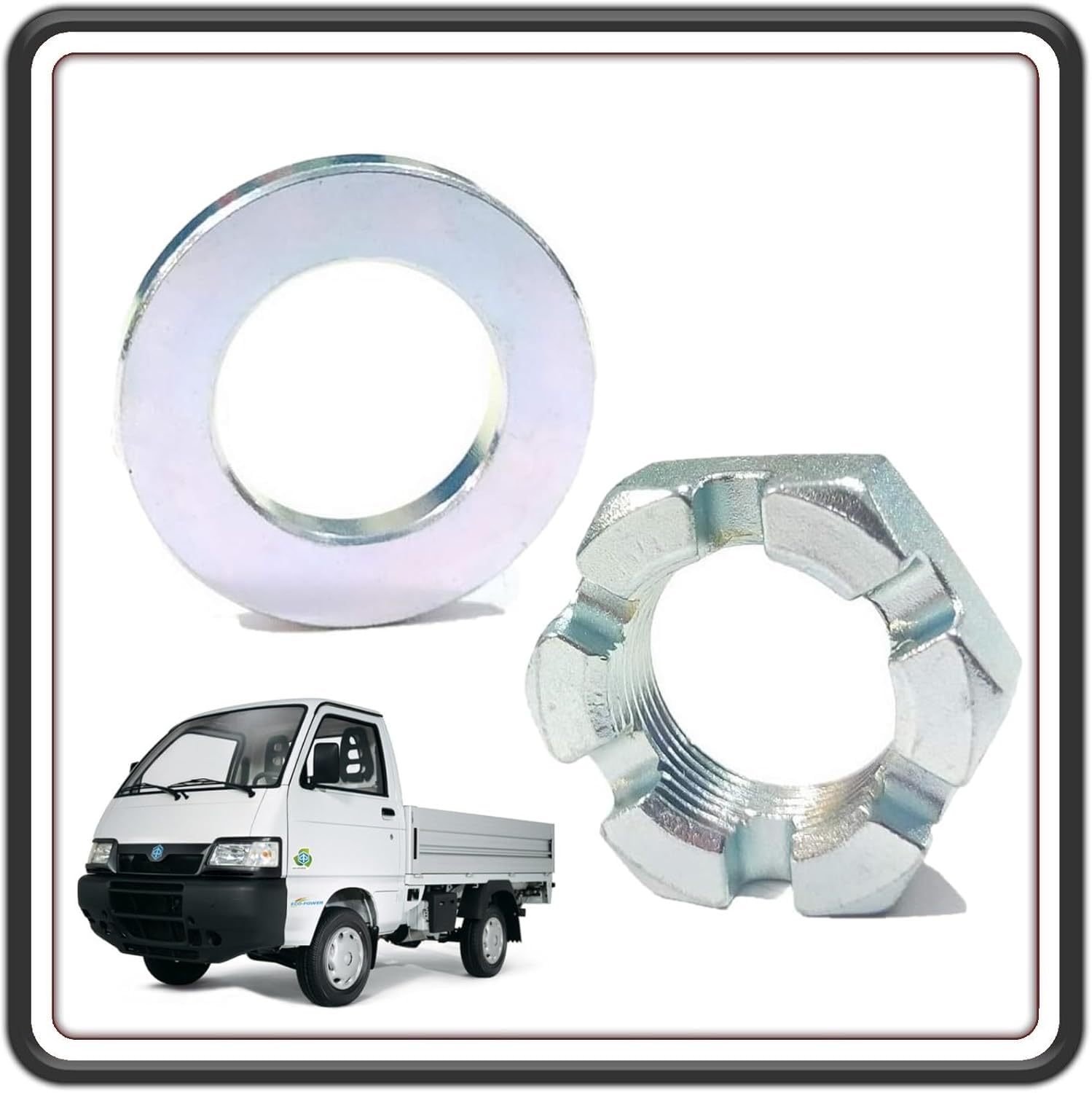 DADO E RONDELLA MOZZO ASSE RUOTA ANTERIORE PER PIAGGIO PORTER 1300 FINO AL 2009 - PORTER 1200 1400 DIESEL - PIAGGIO QUARGO DIESEL ORIGINALE PIAGGIO.