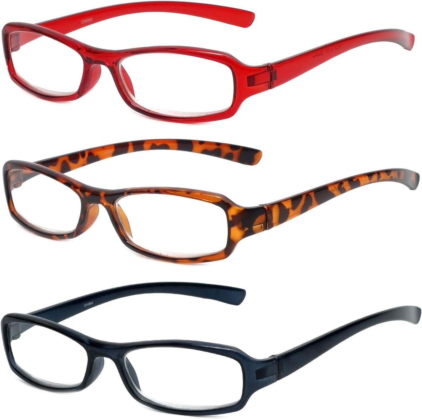 Calabria 8034 Designer Reading Glasses Women Spring Hinged Single Power Readers Distortion Free Lenses Lightweight Durable