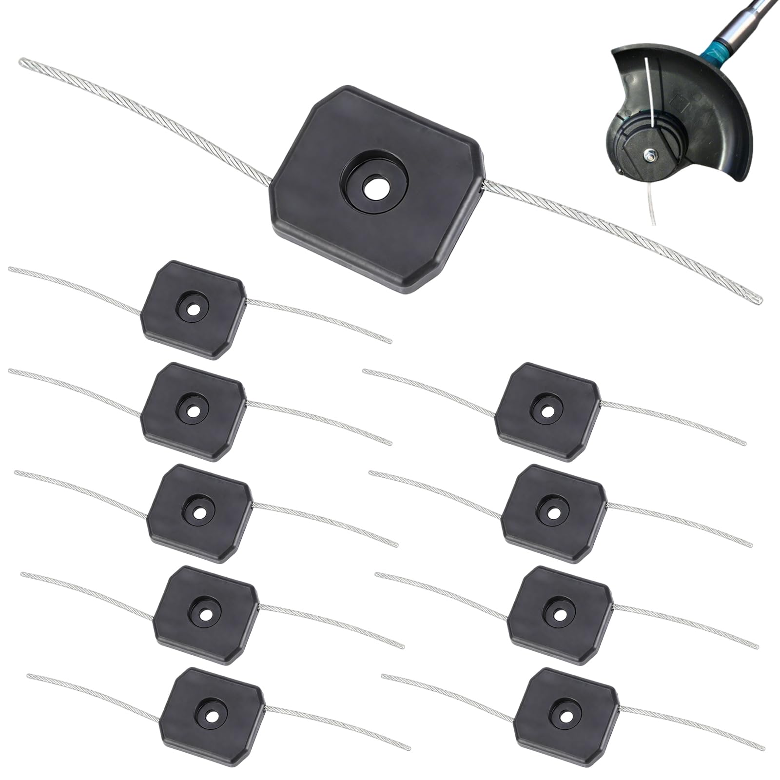 DCYQAIN 10 Pack 150mm Pre-Wound Strimmer Heads for Cordless Grass Trimmers