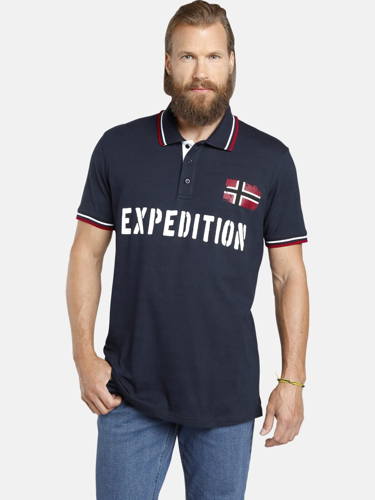 Jan Vanderstorm Herren Doppelpack Poloshirt Johan | 2er-Pack kurzarm Polo-hemd aus reiner Baumwolle, hochwertige Verarbeitung und klassisches Design, große Größen L-7XL