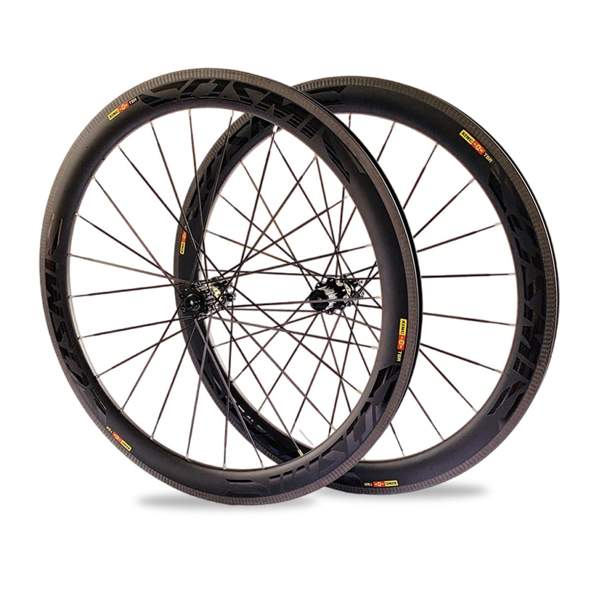 ZXGSXIOU 700C Road Bike Wheelset Thru Axle Bicycles Wheels Disc Brake Aluminum Alloy Rims Height 50mm 24H Front And Rear Hubs For 8-12 Speed