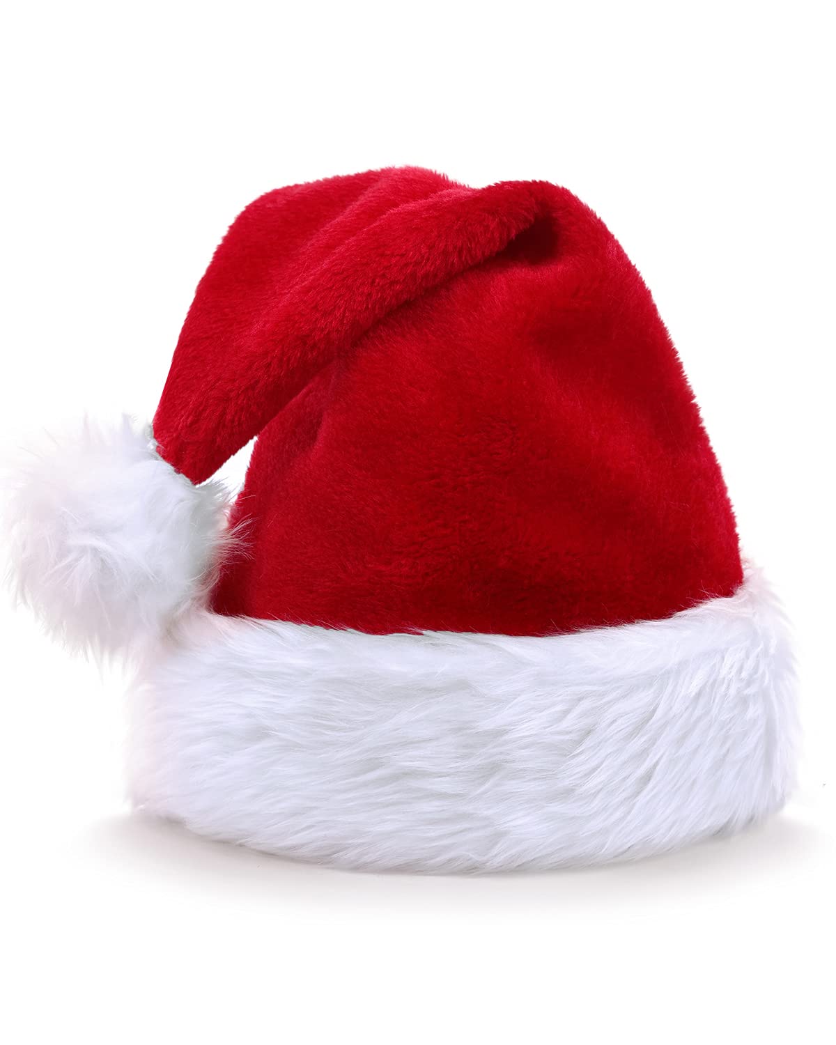 KONVINIT Cappello Babbo Natale Cappelli Natalizi Caldo Natale Cappello Peluche Cappelli Babbo Natale Cappellino Babbo Natale Adulti per uomo e donna