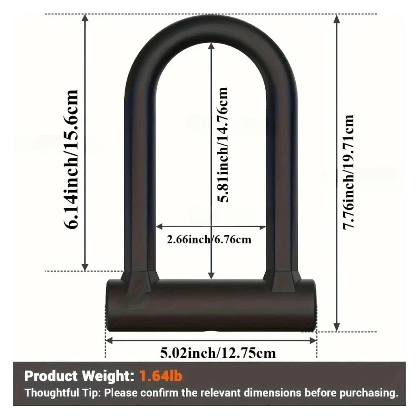 1 ZESTAW Zabezpieczenie przed kradzieżą roweru U-Lock
