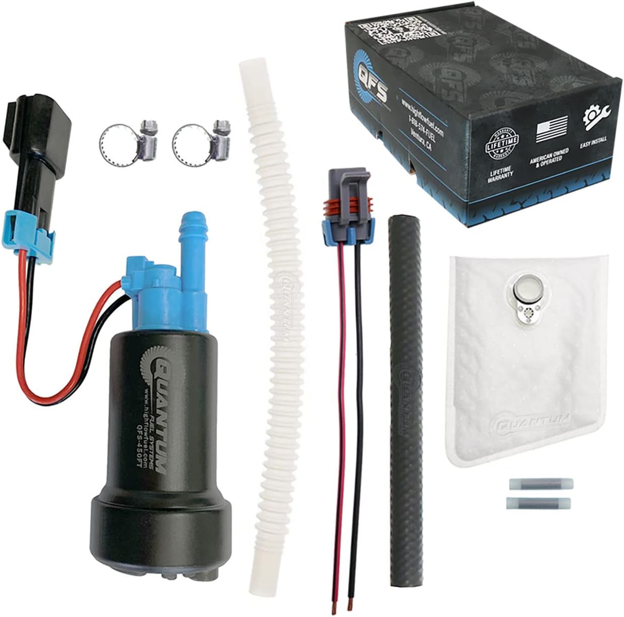 QFS 450LPH Hellcat-Style In-Tank Fuel Pump with 085 Installation Kit, E85 Compatible