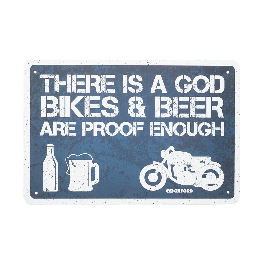Oxford Products Motorcycle Metal Sign. Garage, Shed, Workshop.