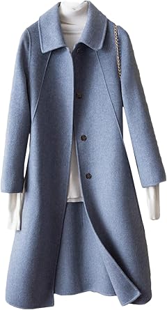 Chester Coat, Womens, Solid, Autumn, Winter, Outerwear, Coat, Long Length, Melton Rasha Coat, Wool, Thick, Loose, Cold Protection, Outerwear, Warm, Casual, Stylish, Winter, Long Coat, Slimming,