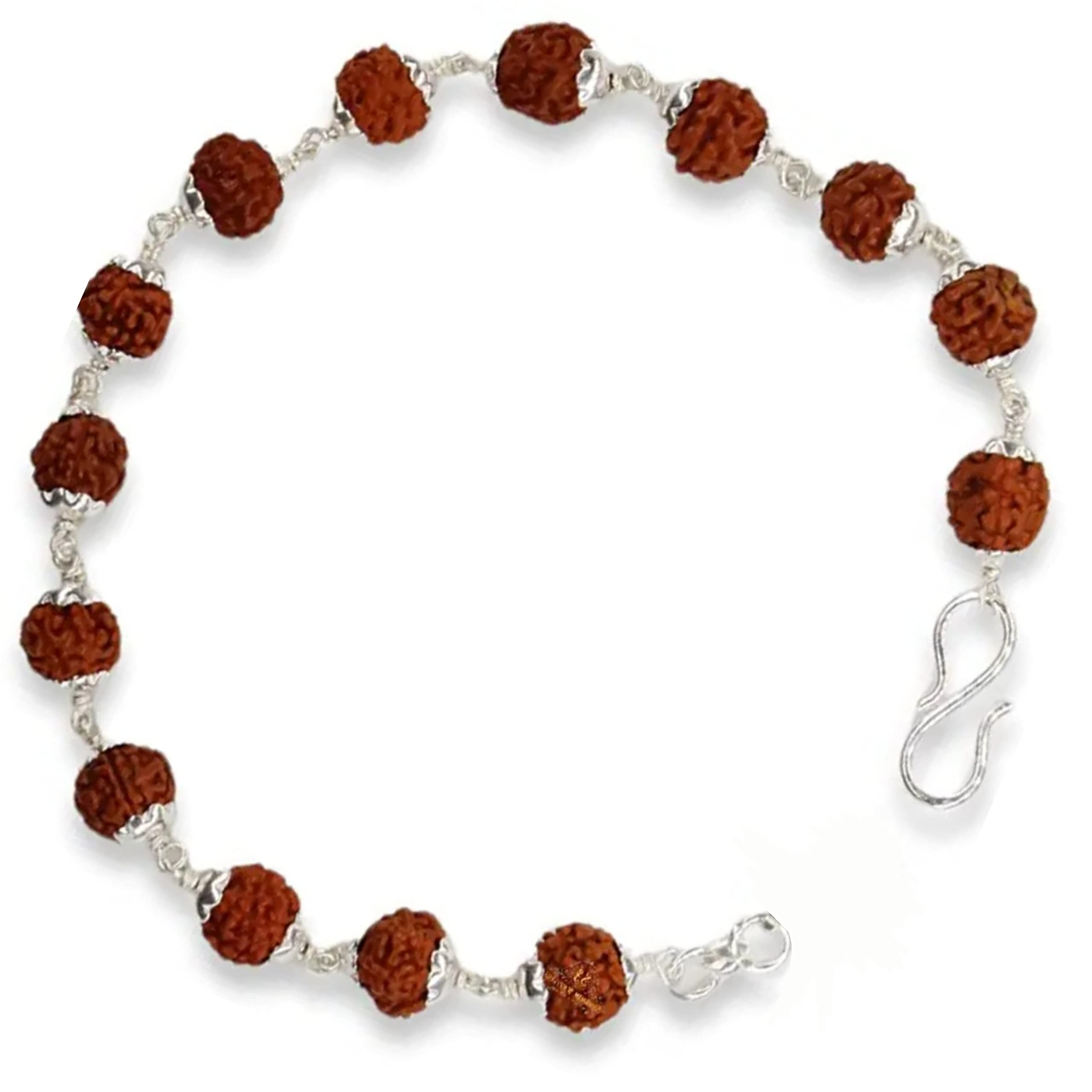 SWARNAKARI Rakhi Silver PANCHMUKHI Rudraksha Spiritual Handmade Bracelet for Men. Fancy, Adjustable and dual wired (B0BLHKKS2J) Amazon Price History, Amazon Price Tracker