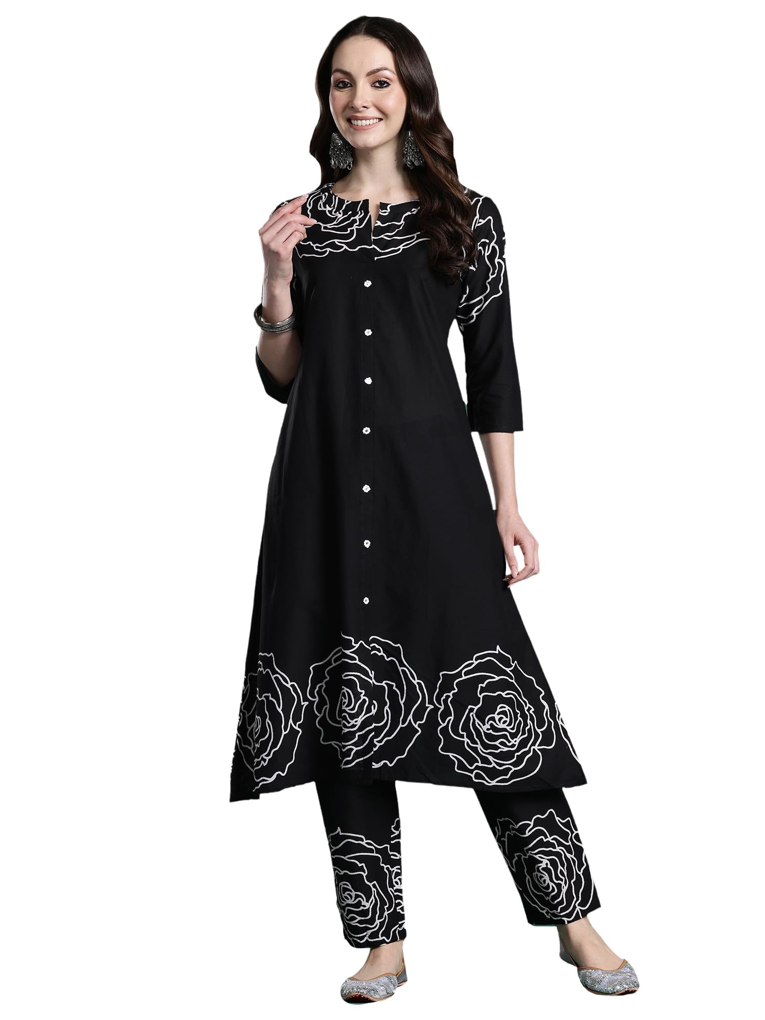 indo era Women's Cotton Ethnic Co-Ord Set | Kurta Pant Set | Stylish Cotton Suit Set for Women,11231-picture-29