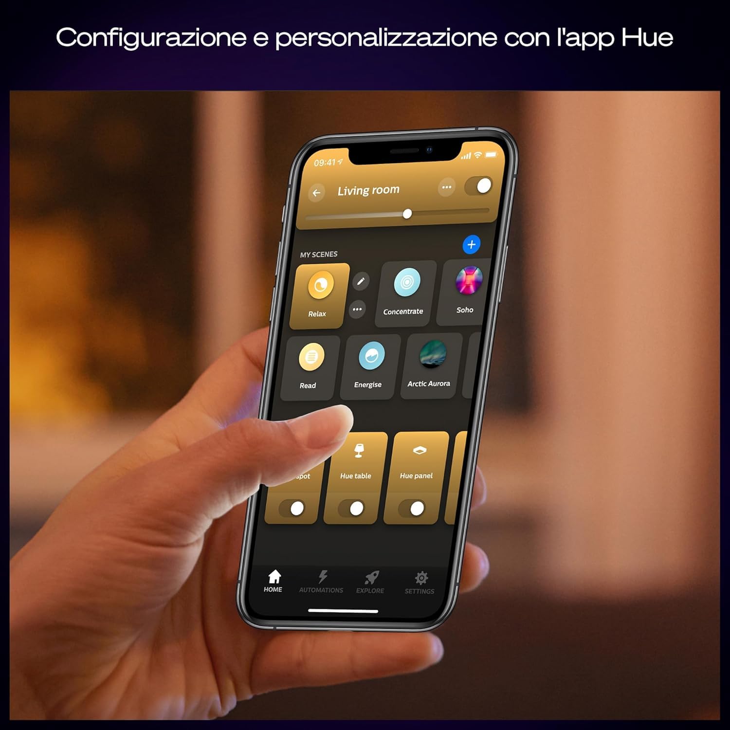 Philips Hue White Ambiance, Pannello Smart Aurelle, luce bianca da calda a fredda, 19W, 60x60cm, bianco, Compatibile Bluetooth, Controllo Vocale con Alexa, Google Assistant e Apple Homekit