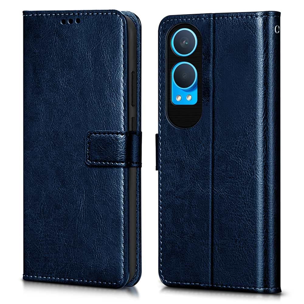 WOW IMAGINE Shock Proof Flip Cover Back Case Cover for 1+ OnePlus Nord CE 4 Lite 5G (Flexible | Leather Finish | Card Pockets Wallet & Stand | Blue) (B0D7SP7F2W) Amazon Price History, Amazon Price Tracker