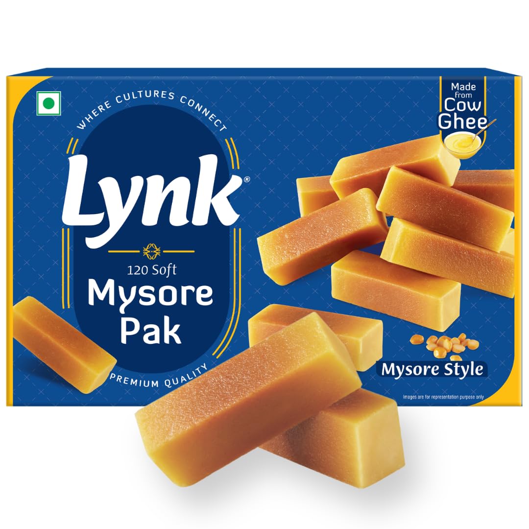 Lynk Mysore Pak | Pure 100% Cow GHEE | Melt in Your Mouth | Best Mysore Pak | Great Gift Pack | Sweets in Fresh | Barfi | Mithai | Box |-picture-31