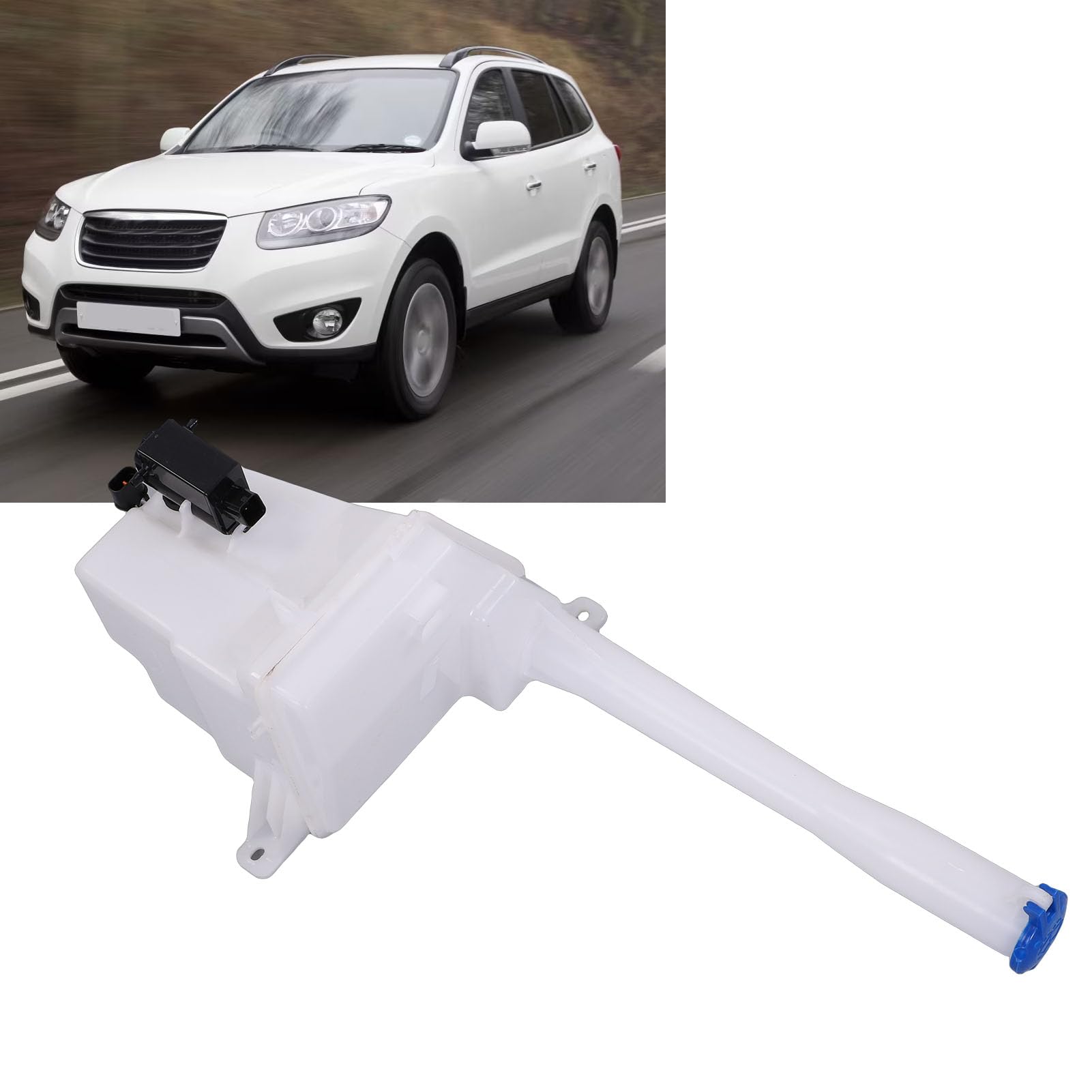 Aramox Depósito de Limpiaparabrisas con Bomba y Sensor para Santa Fe GL Premium 2011-2012 OEM HY1288122 986202B600