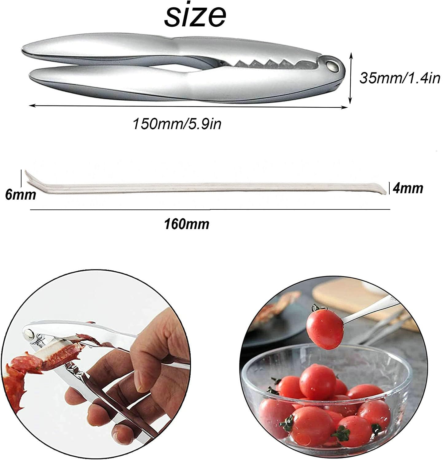 Schiaccia Granchio GUTEINTE - Pinza Per Crostacei, In Metallo - Foto 11