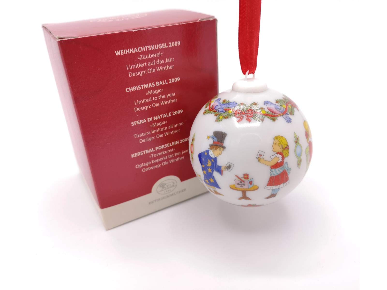 Hutschenreuther Porzellankugel Weihnachtskugel 2003 OVP – Klassische Christbaumkugel
