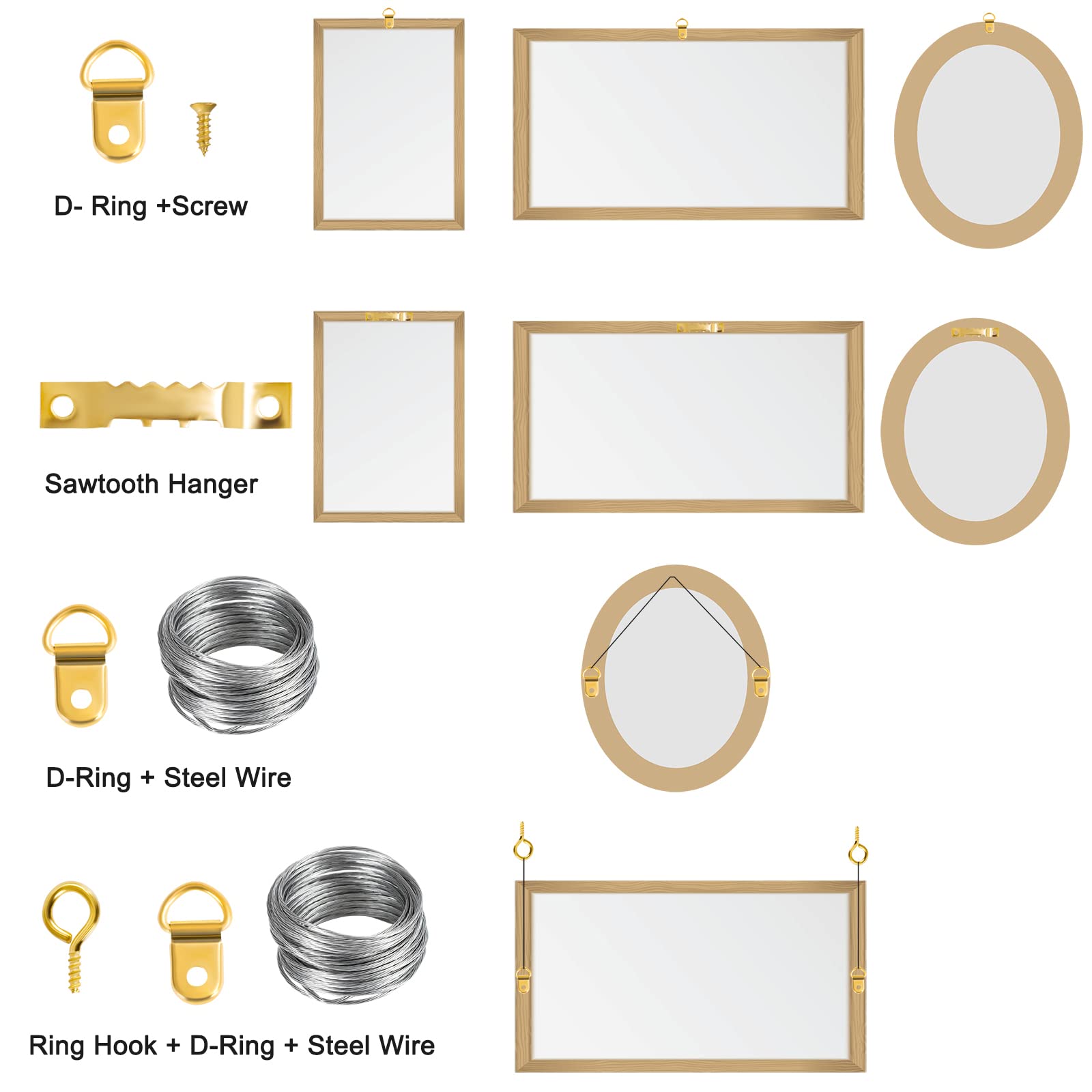 Strisce Adesive Per Appendere Quadri - 36 Coppie, 20x92 Mm, Senza Chiodi, Rimozione Senza Danni, Per Pareti Lisce - Foto 6