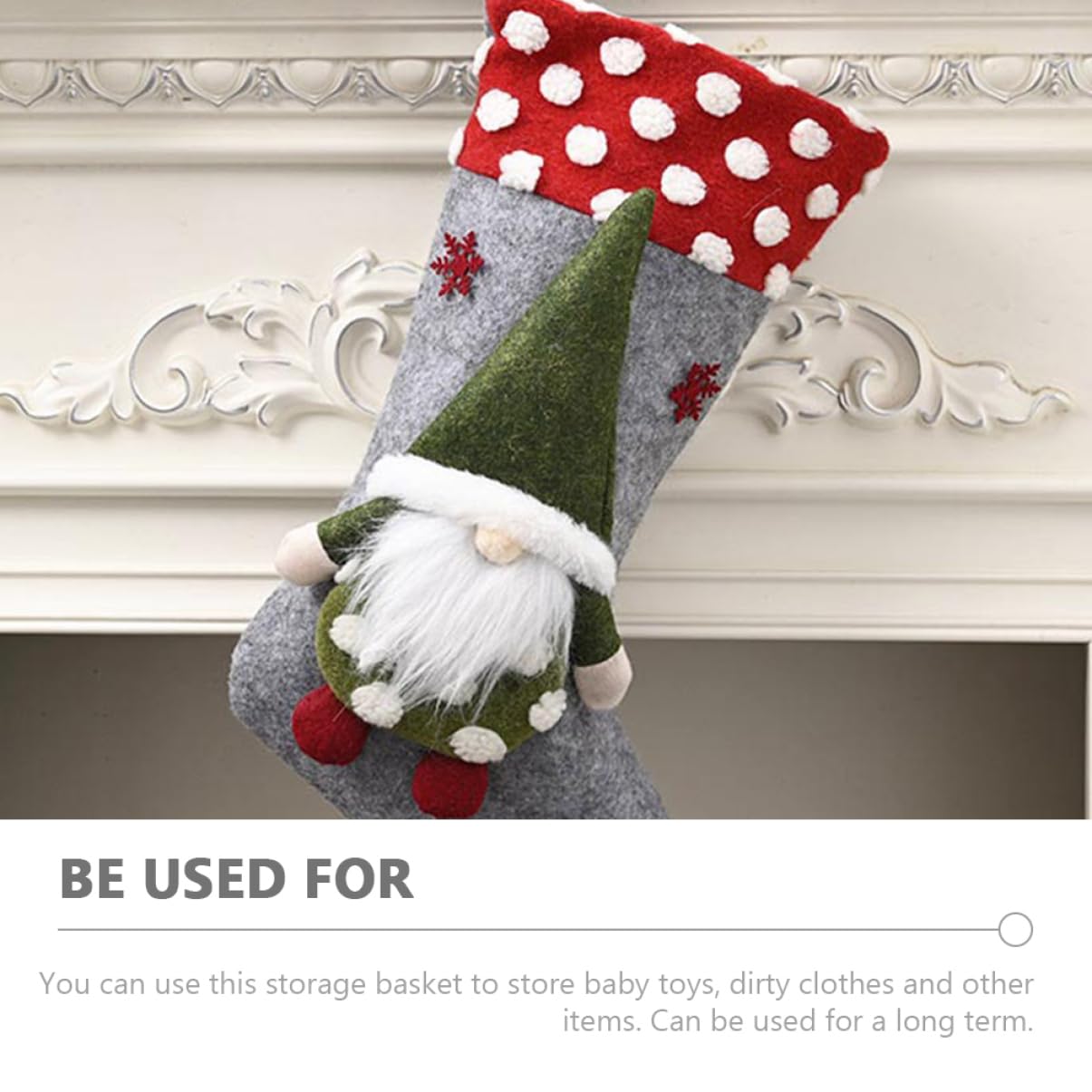 Toyvian 3pezzi Calza di Natale Grande per Appendere Calza Regalo della Befana Decorazione Natalizia di Calze per Albero di Natale Sacchetto per Calze Forma di Cartone Animato