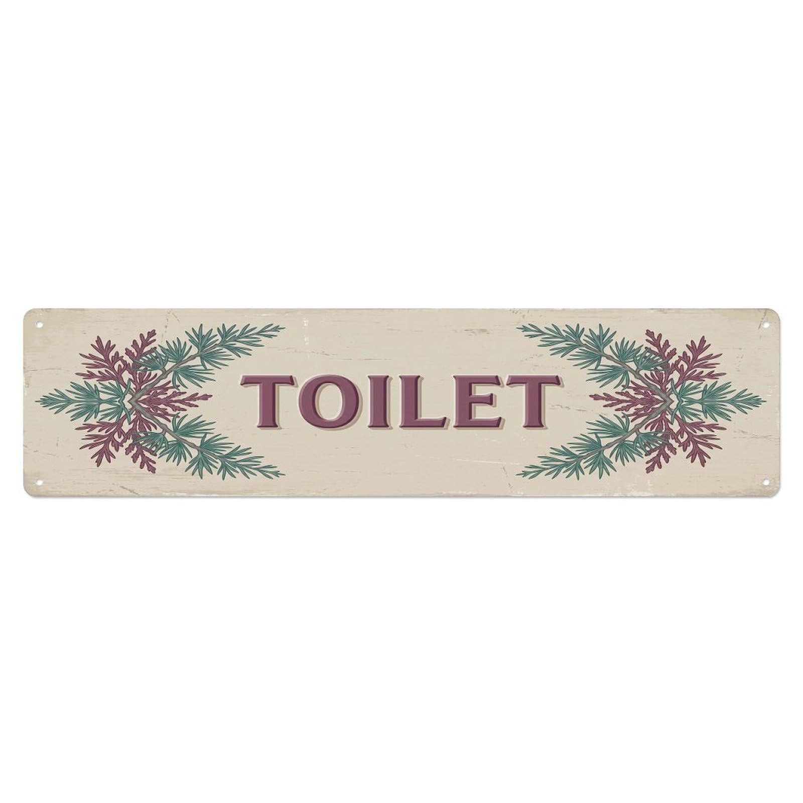 Cmhok Vintage Style Toilet Signage Cedar Vintage Metal Tin Sign Wall Decor For Cafe, Club, Garden Metal Poster 4X16inch