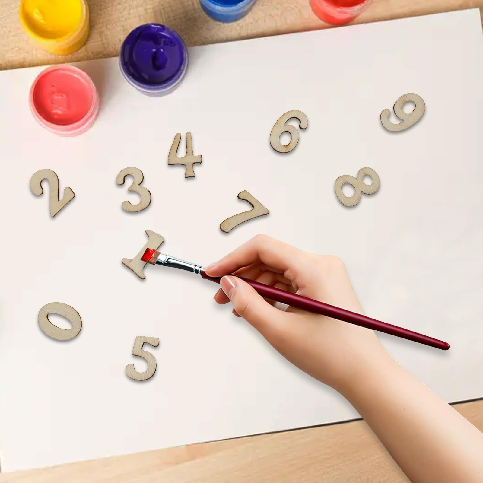 Homoyoyo 100 Numeri E Lettere In Legno - 3 Cm, Per Orologi E Decorazioni Fai Da Te