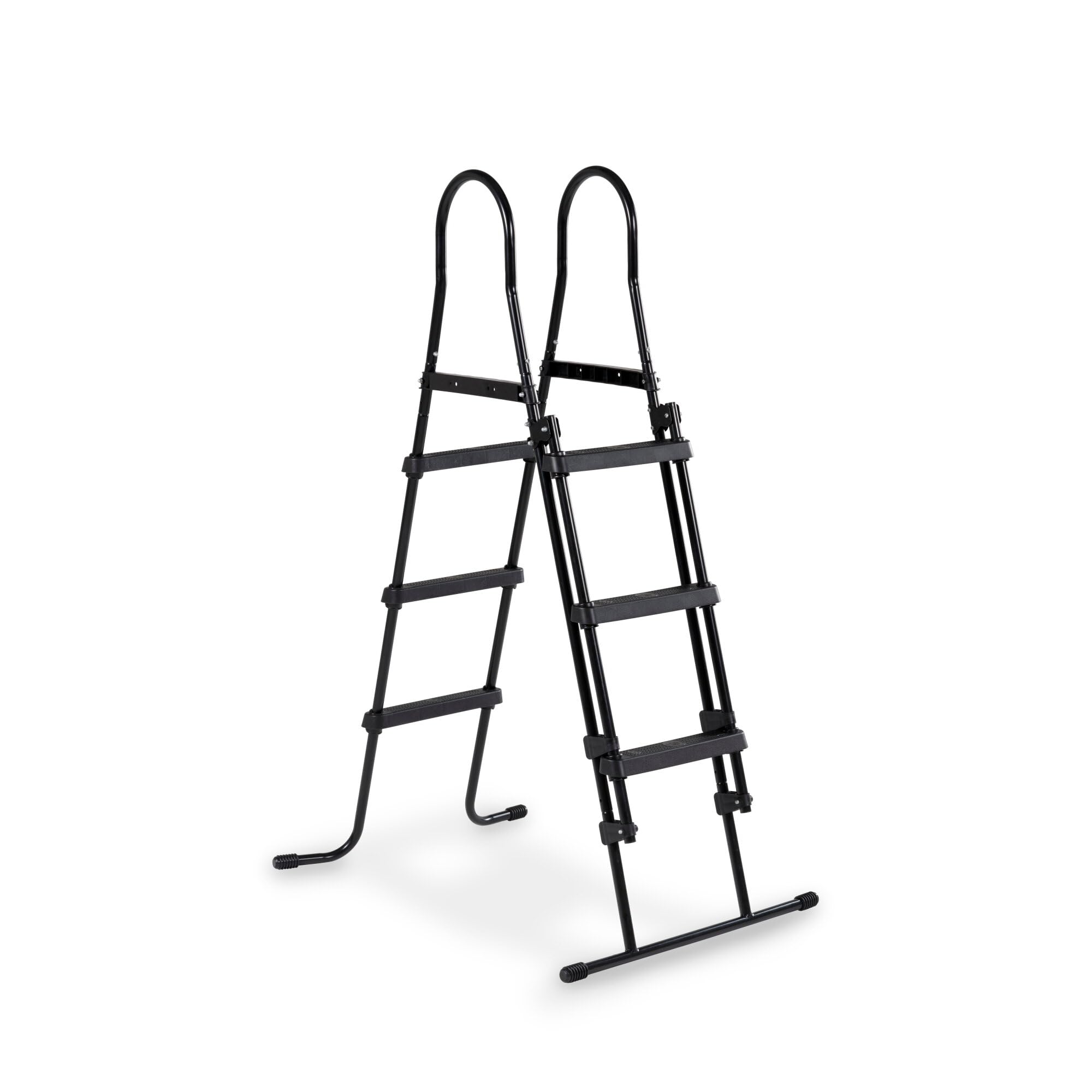 EXIT Toys Échelle de Piscine Échelle avec Rampe pour Piscines - Marches Antidérapantes - Facile à Replier pour Plus de Sécurité - pour Hauteur de Cadre 91-107cm - Noir