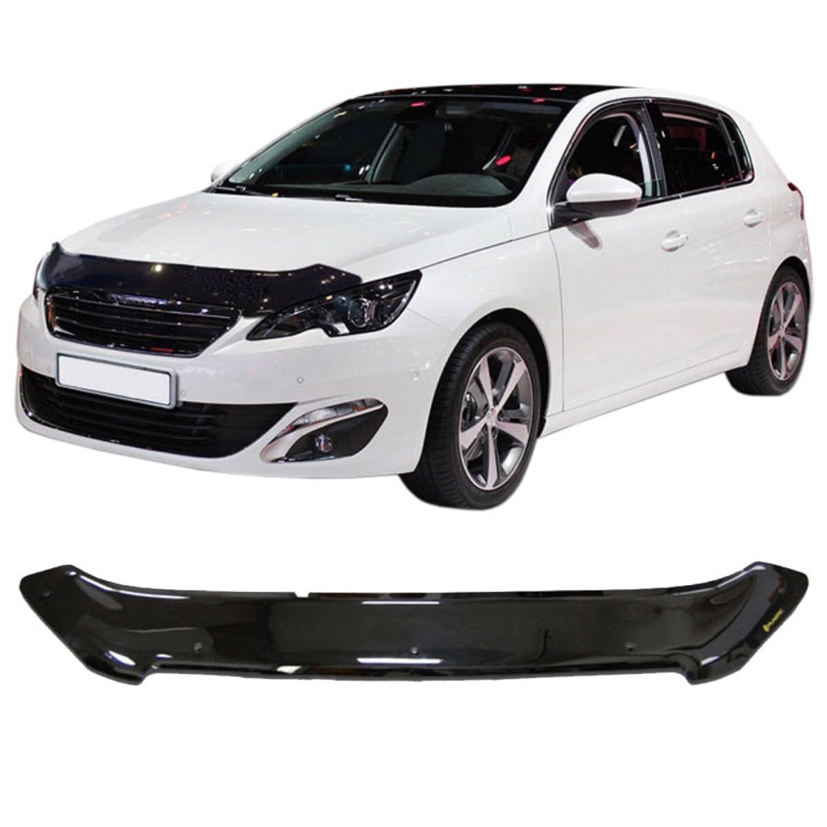 SCOUTT Bra de Capot Déflecteur de Protection pour Peugeot 308 2014-2021, Aérodynamique, Assemblage Facile, Aucun Perçage Requis
