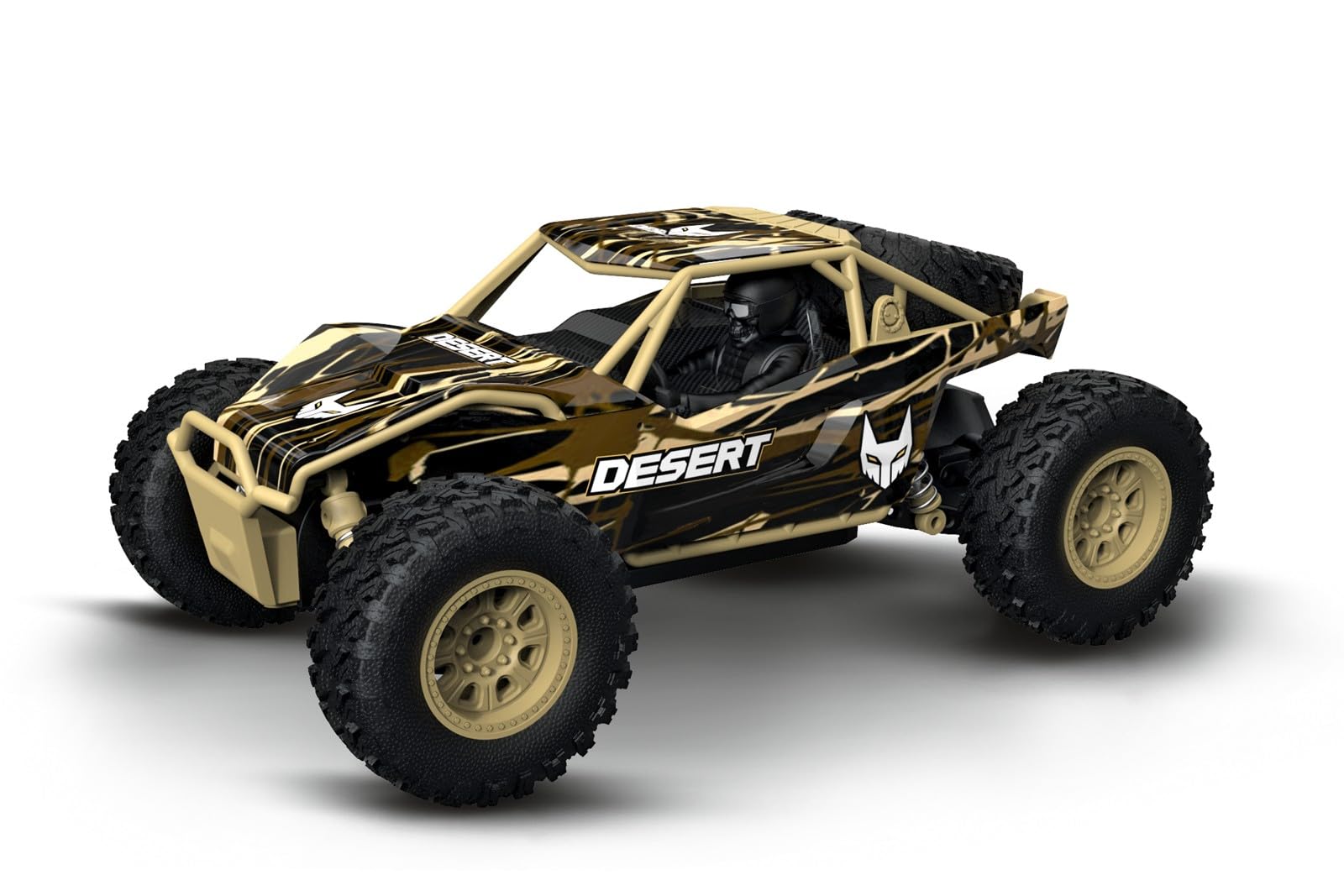 Carrera 370240002 pojazd Carrera RC Desert Buggy zdalnie sterowany pojazd z napędem na wszystkie koła do każdego terenu prędkość do 12 km/h gotowy do jazdy baterie w zestawie