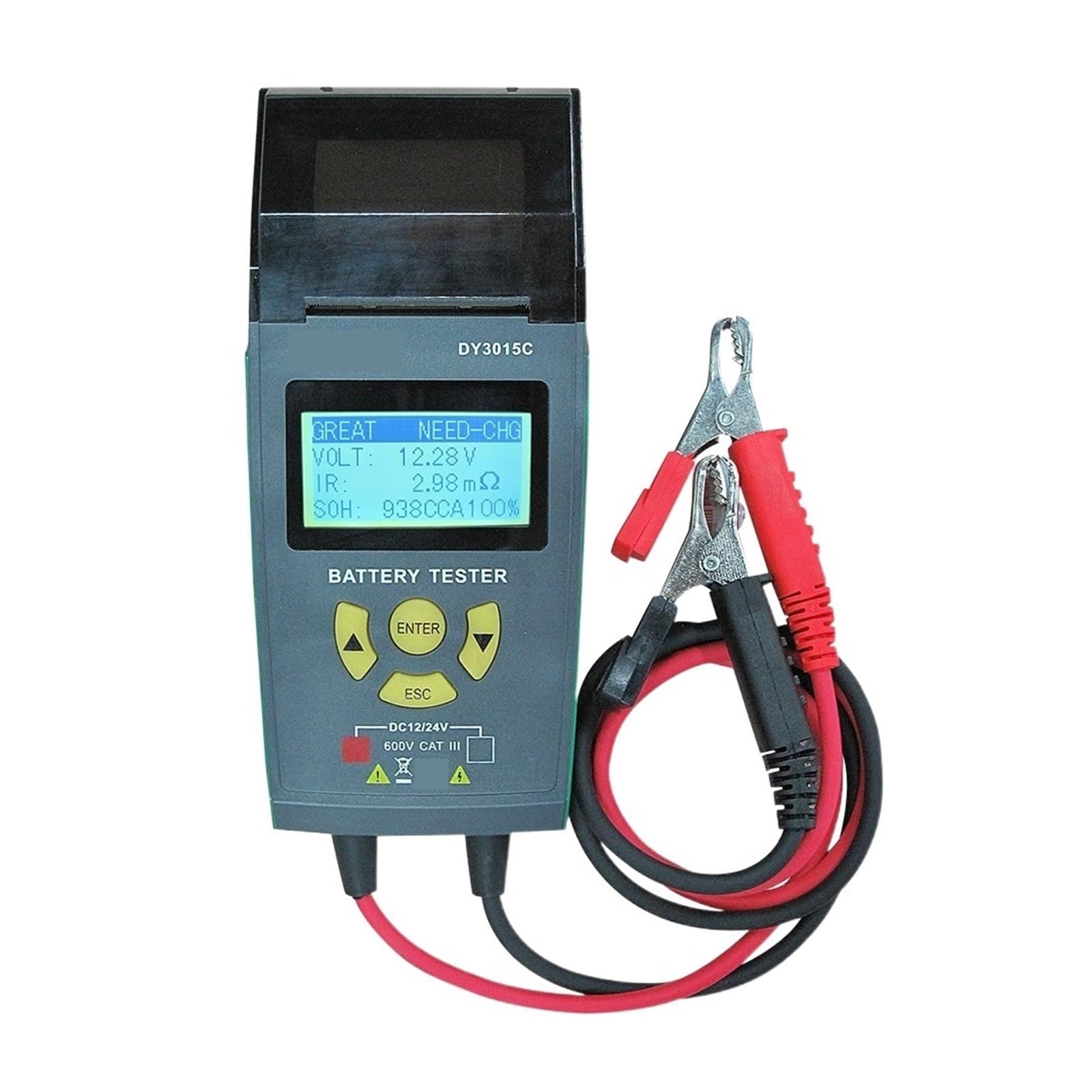 12V 24V Tester Akumulatora Samochodowego Cyfrowy Tester Akumulatora Samochodowego I Instalacji Elektrycznej Z Drukarką Narzędzie Diagnostyczne Do Samochodów