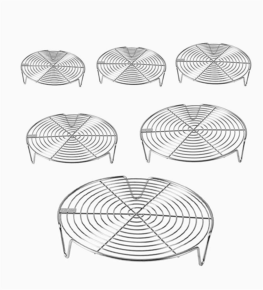 1pc 304 Stainless Steel Round Steaming Cooling Racks Backing Steamer Rack for Instant Pots Rack, Small Cooling Rack for Pizza Cake Cooling Steamer Stand for Air Fryer, Instantpot, Cake Pans 6 Qt 8 Qt
