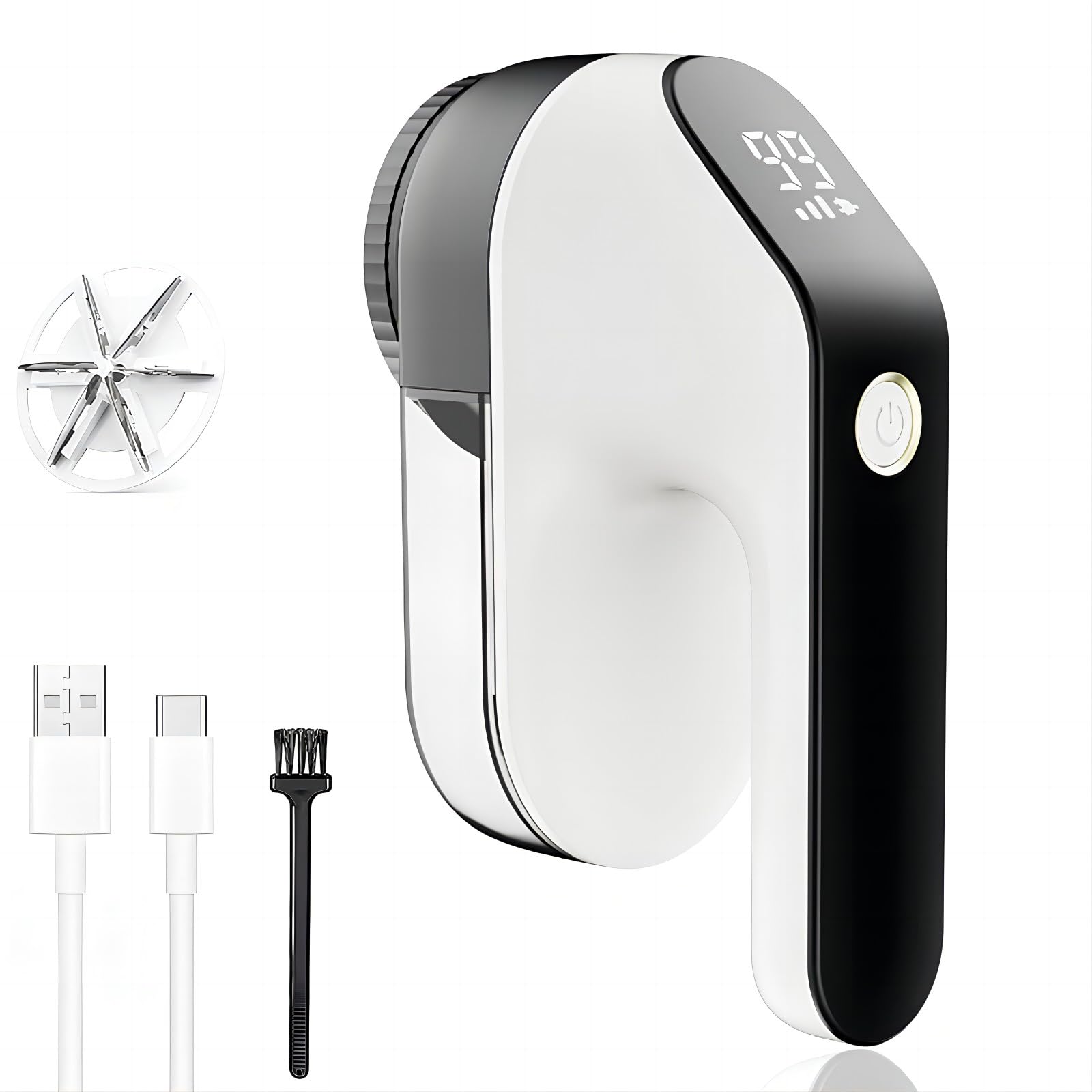 Levapelucchi Elettrico Ricaricabile Maxtachi - 6 Lame Con 3 Velocità, Display LED E Batteria 2000mAh - Foto 3