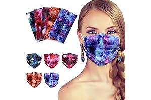 100 Pcs Disposable Tie Dye Face Masks for Adults - Breathable, Comfortable, and Fashionable Protection