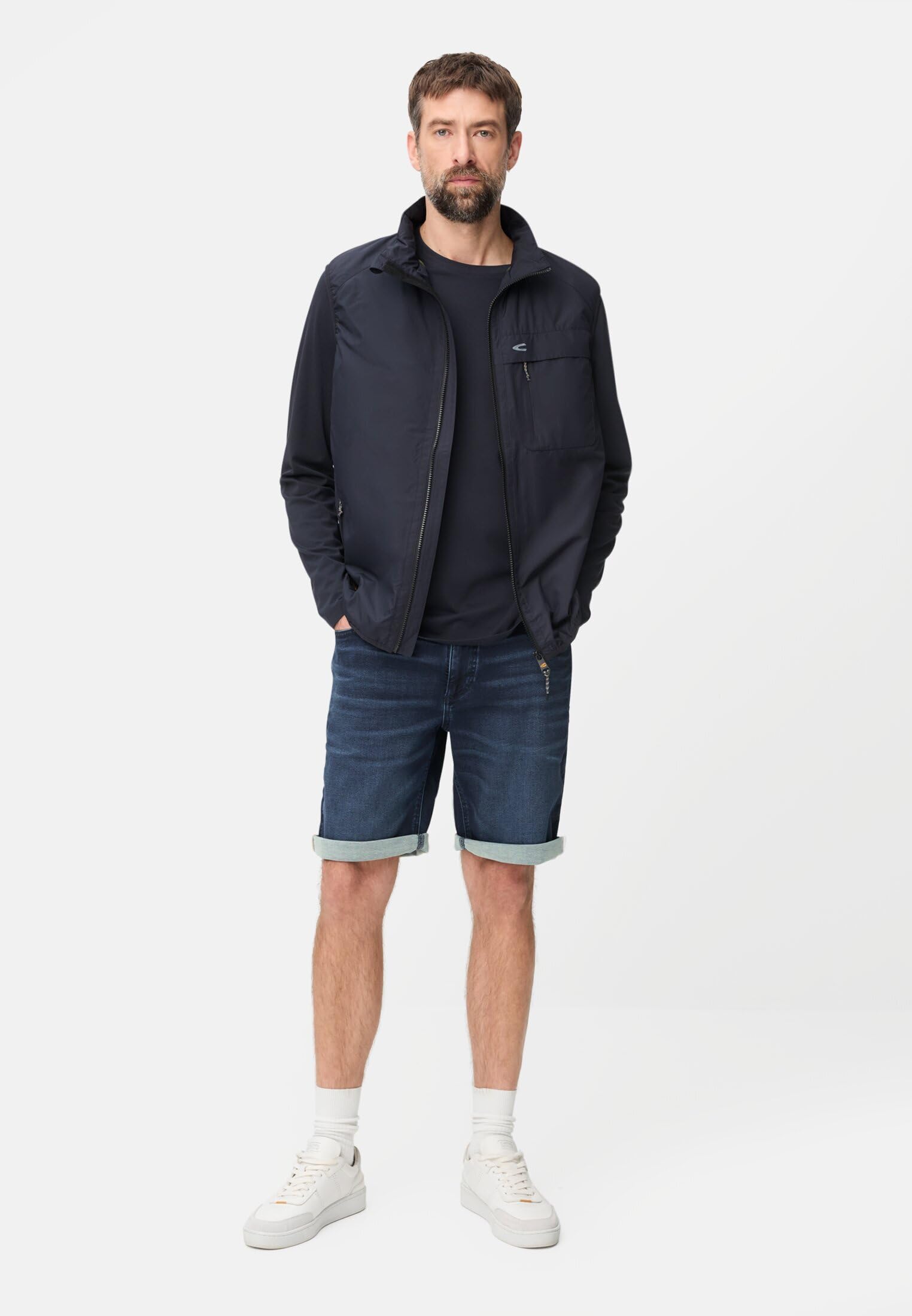 camel active Herren Jeans Shorts aus Baumwollmix | fleXXXactive® Jeansshorts mit verstellbaren Tunnelzug und praktischen Taschen - pflegeleicht