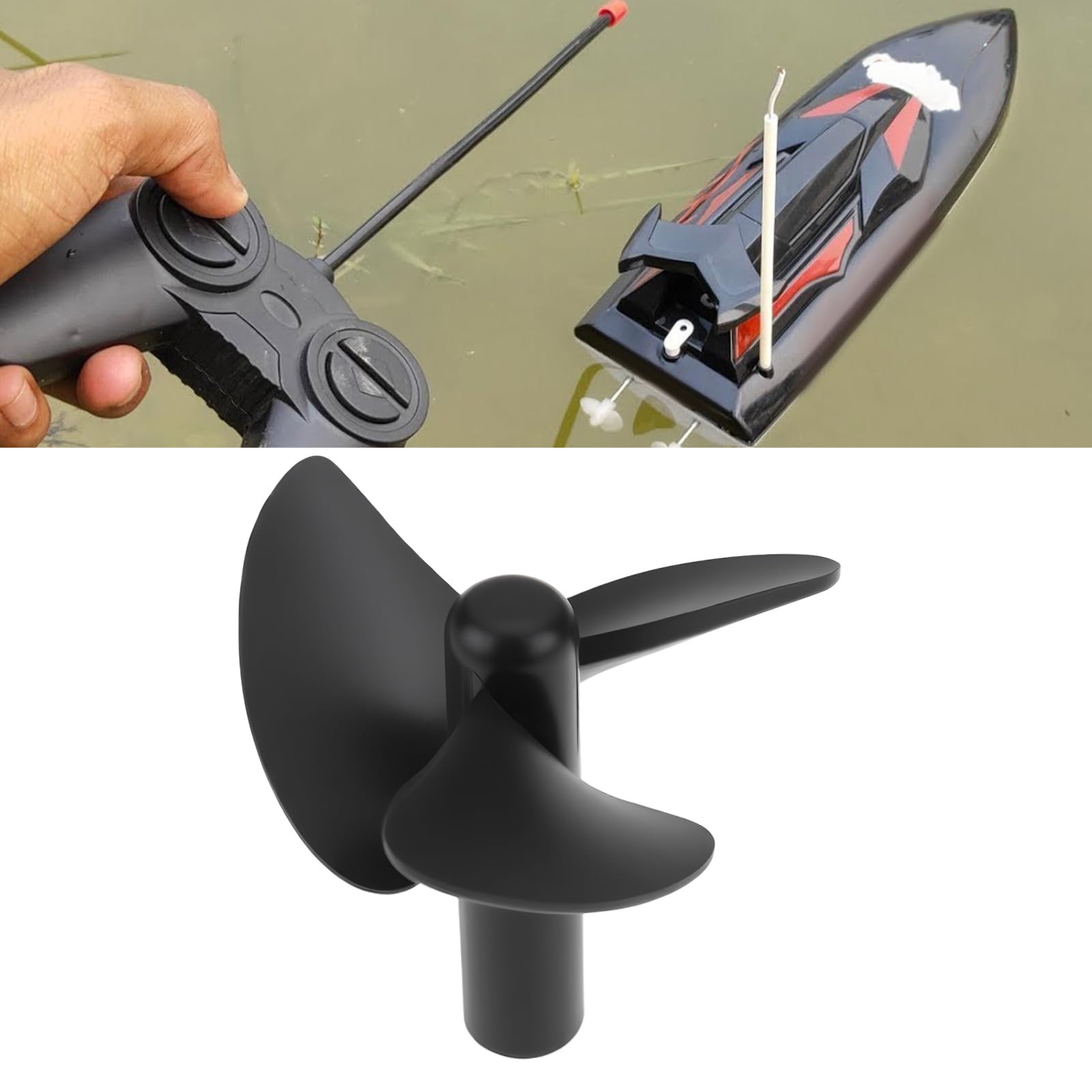 ECSiNG 2 Pares de Hélices para Barco de Cebo de Pesca de 26 Mm Orificio Izquierdo Y Derecho de 2 Mm
