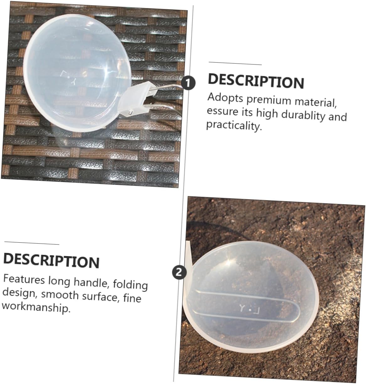 4pcs Outdoor Soup Ladle Folding Plastic Kitchen Utensil for and Convenient for Camping and Barbecue Lightweight and Portable Cooking Tool