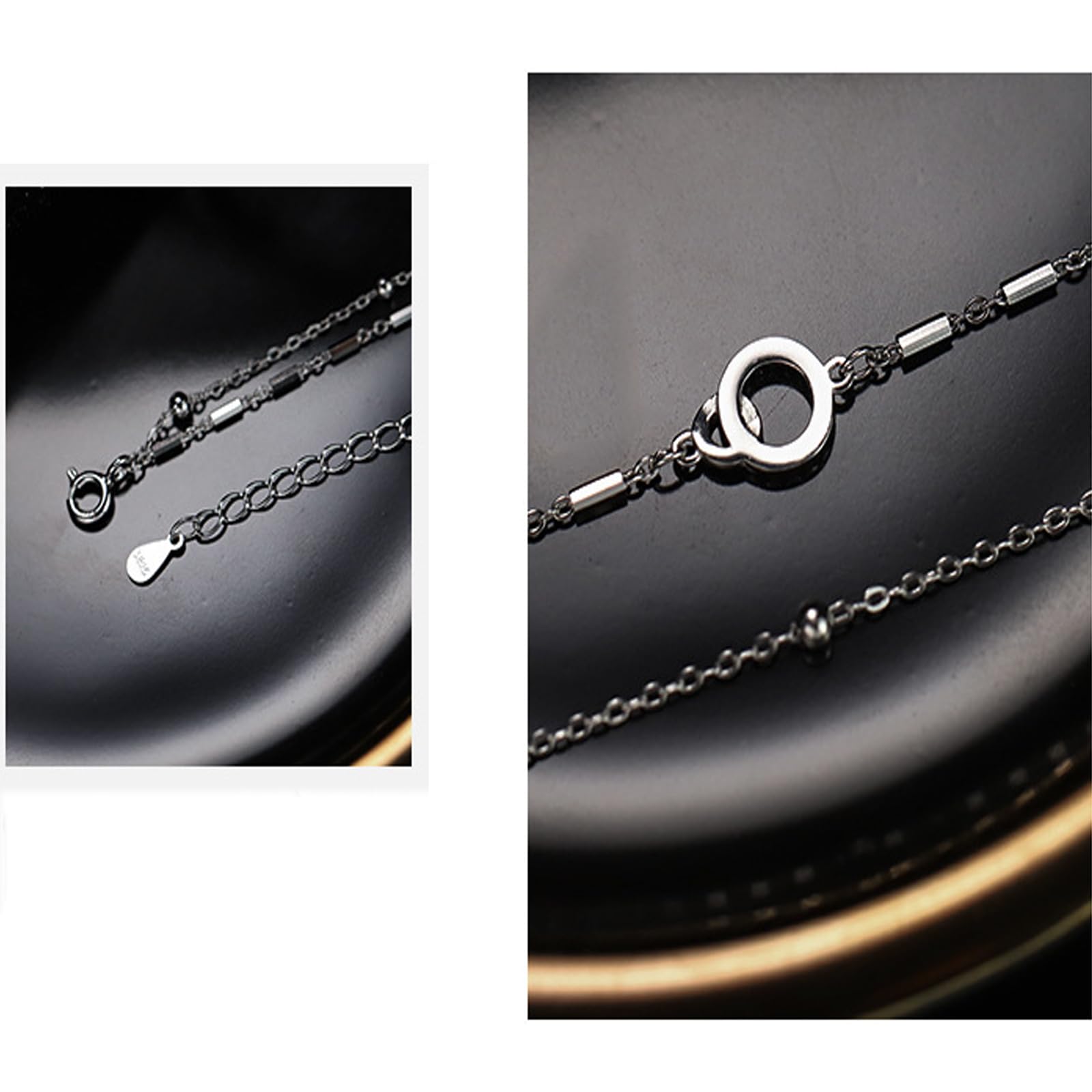 Braccialetto Donna Semplice Bracciale A Doppio Strato per - Minimalist & Elegant Hand Jewellry-sl008 Oro Bianco