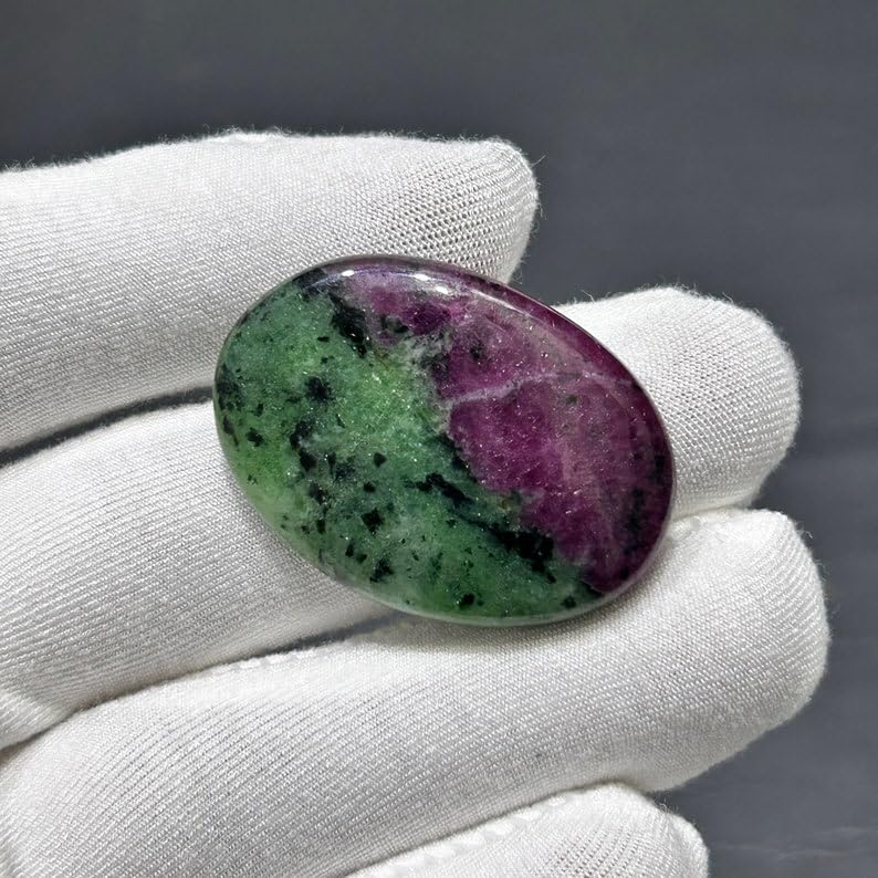 Rubis zoïsite naturel cabochon pour création de bijoux DIY - 7