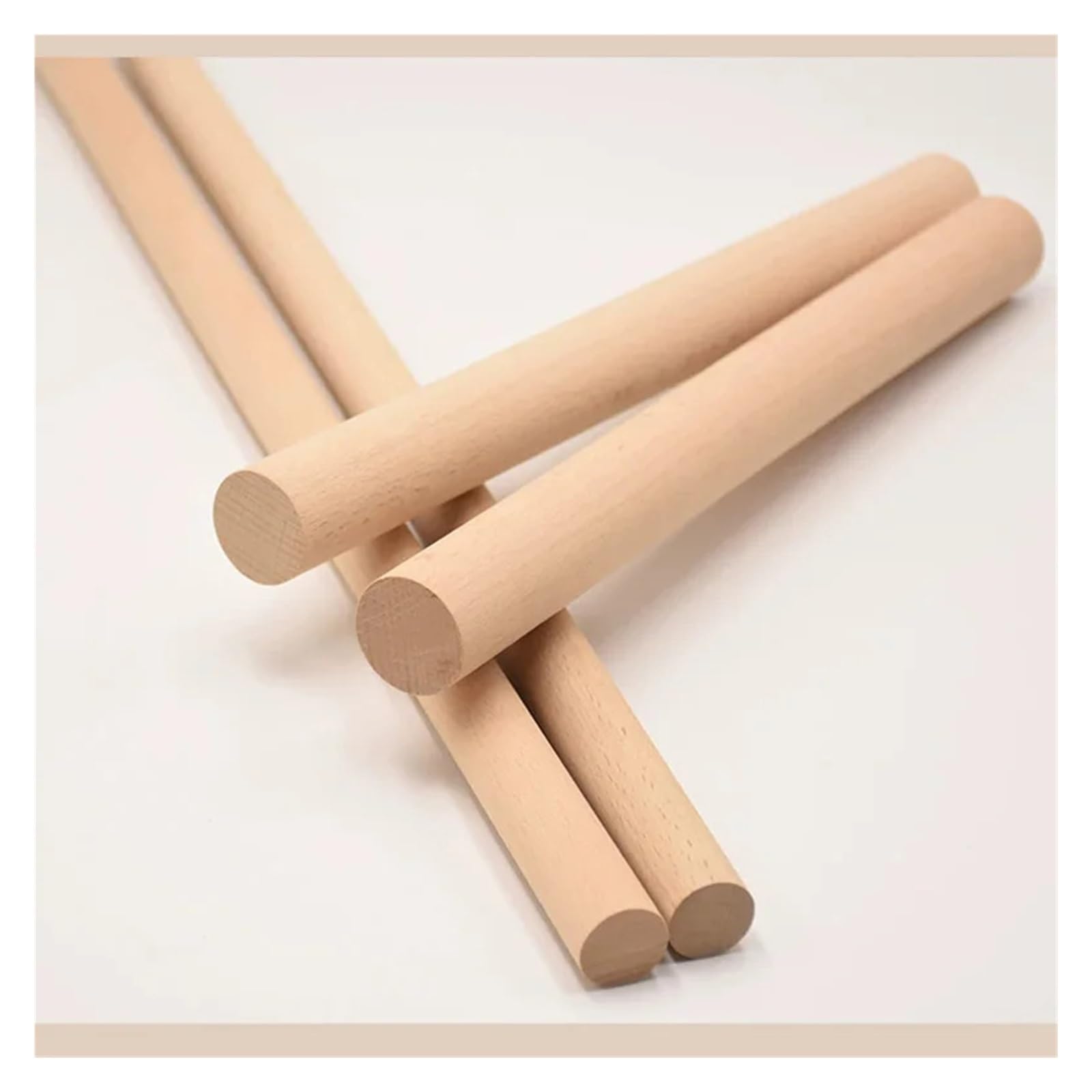 Batonnet En Bois 1/2/5/10Pcs Round Wooden Stick 400mm Long DIY Wood Handmade 10/12/14/16/18/20/22/25/28//30/35/40/45/50/60mm Diameter Woodworking(10pcs 400mm,50mm)
