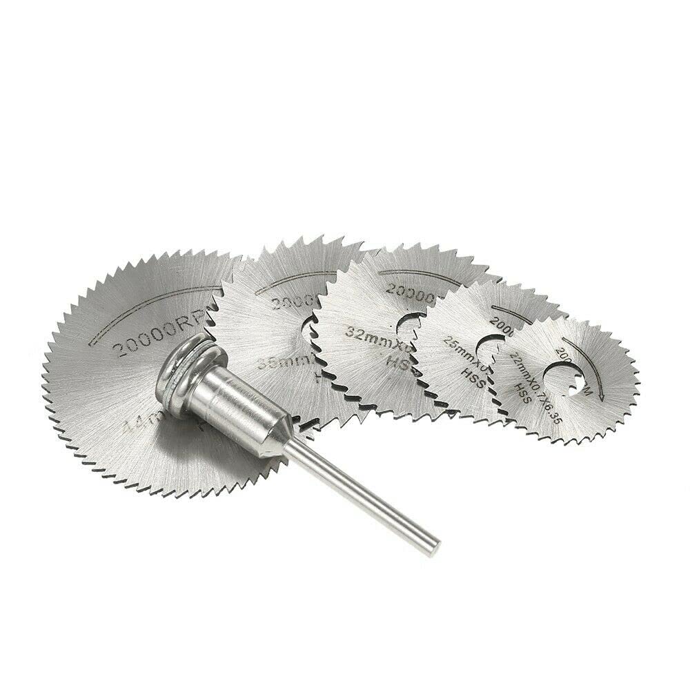 6Pcs HSS Mini Circular Saw Blade Set For 1/8" Shank Rotary Tool Multipurpose Cutting Wheel Disc (B09J4TRFY6) Amazon Price History, Amazon Price Tracker