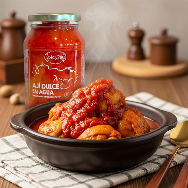 Miniatura 4 de Aji Dulce Venezolano En Agua Hecho en Venenzuela Picante Pau Vegano Sin Gluten 16.58 oz El Auténtico Sabor Venezolano
