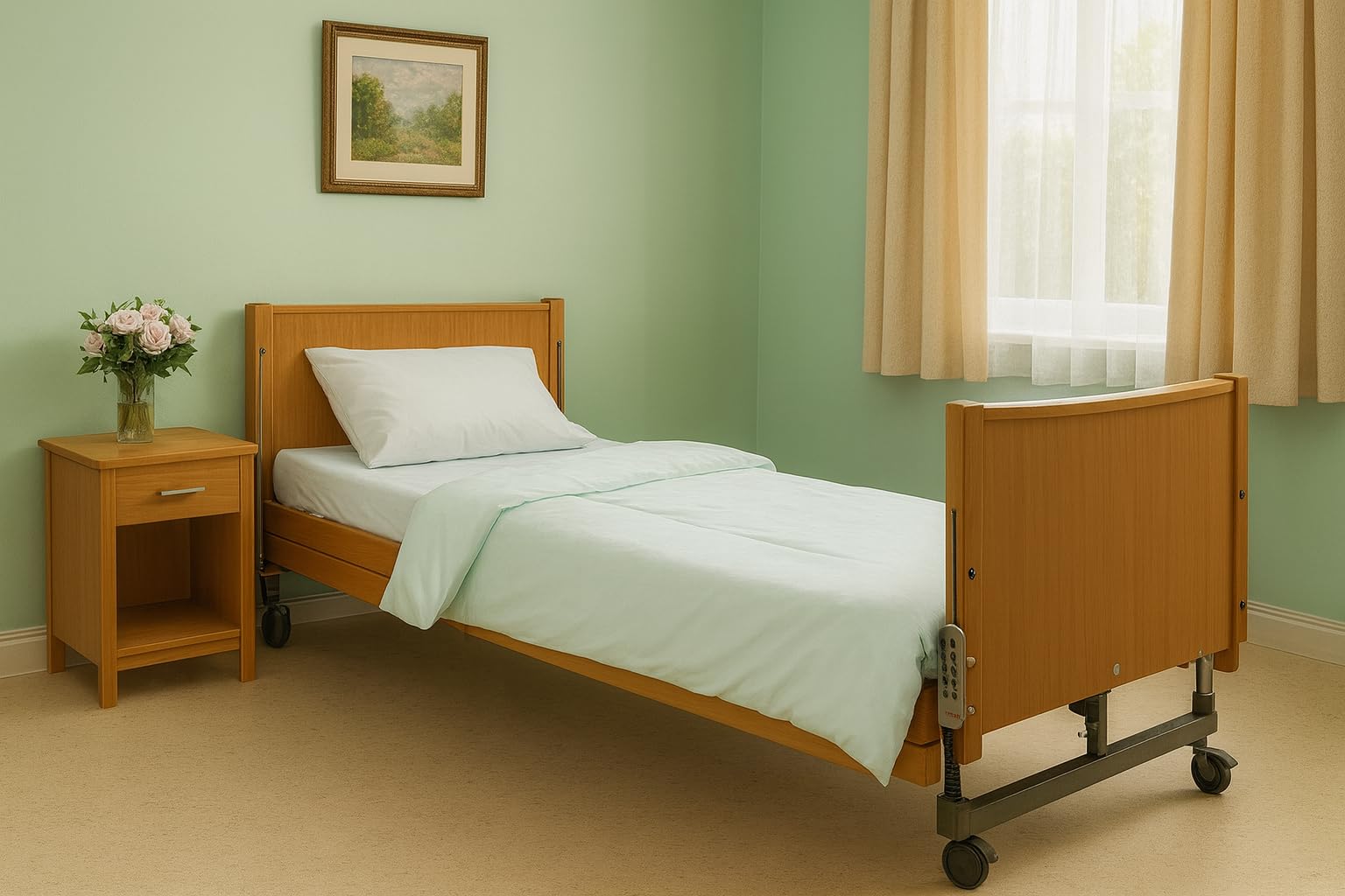 Comfortnights Green Tint Waterproof Bed Set Single Bed, Pillow,10.5 Tog Duvet And Fitted Sheet