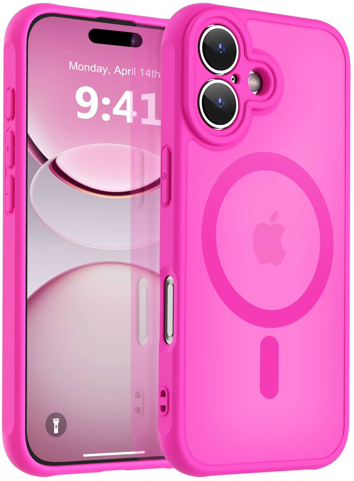 MOCCA Magnetic Shockproof for iPhone 17 Case,Hot Pink