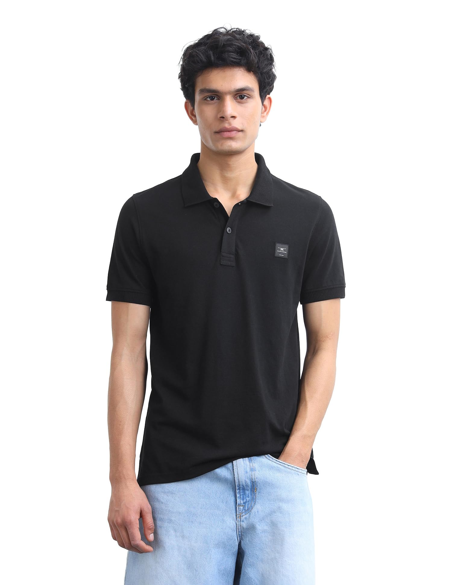 flying machine Men's Regular Fit Polo T-Shirt | Solid Pattern-picture-30