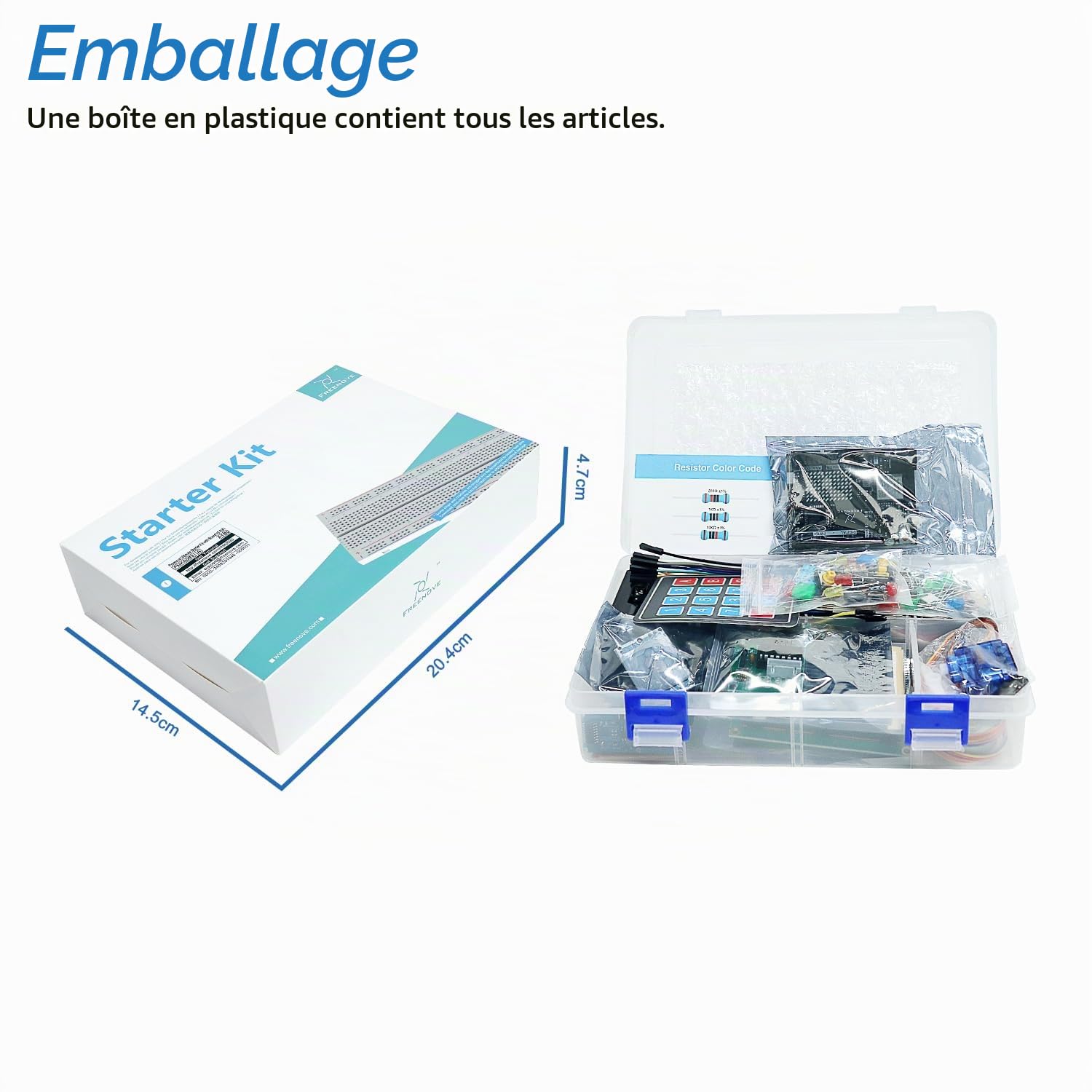 Freenove Ultimate Starter Kit with Board V5 Rev4 WiFi (Compatible with Arduino IDE), Arm Cortex-M4 Microcontroller, Onboard ESP32-S3, 399-Page Detailed Tutorial, 220 Items, 78 Projects