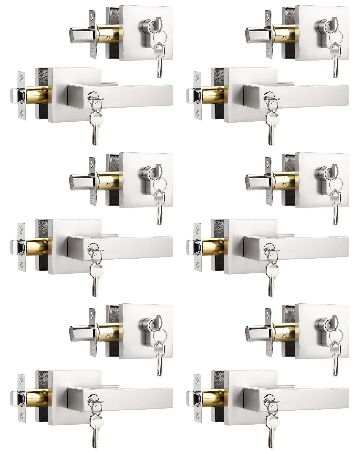 KNOBWELL Matte Black Door Knob & Deadbolt Set -30