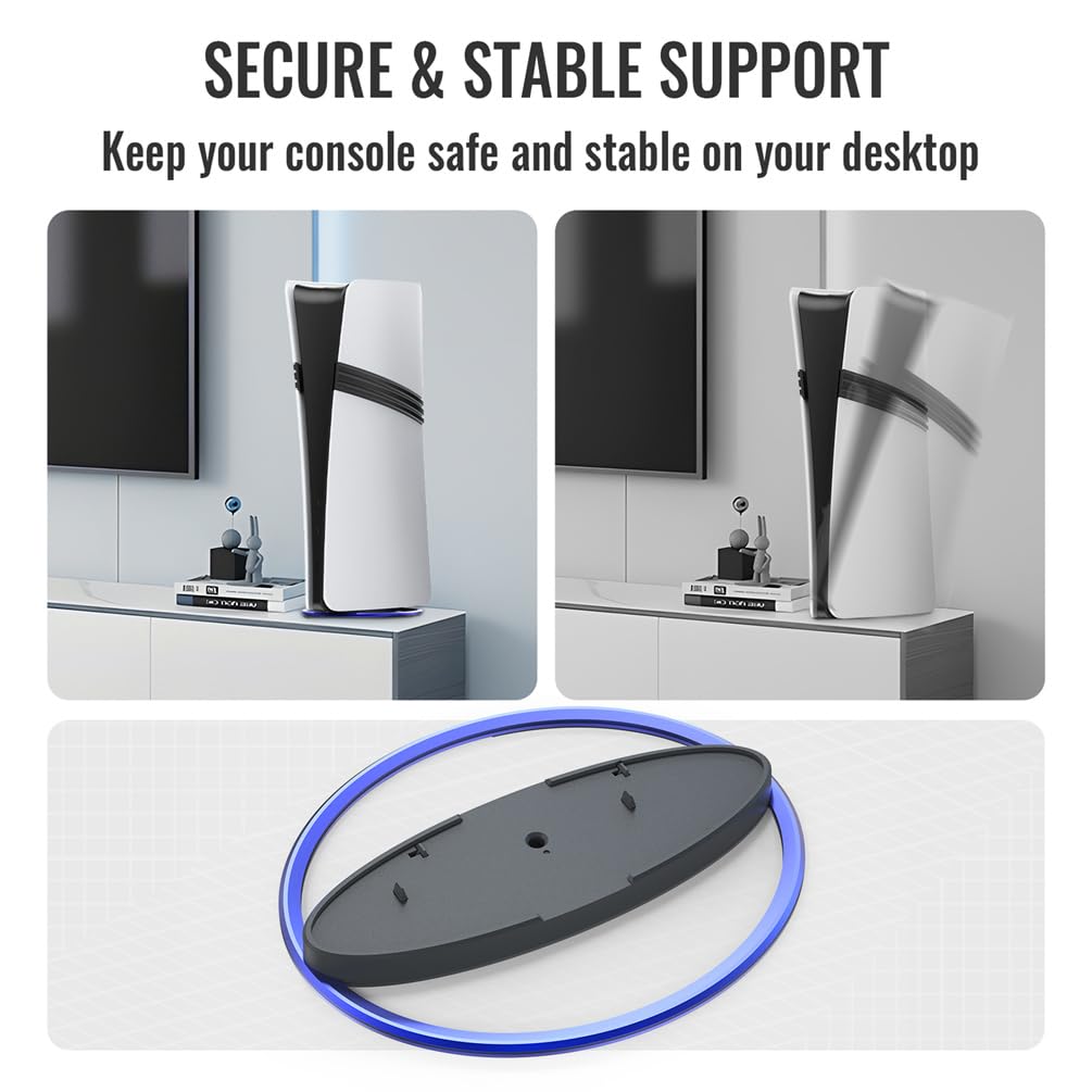 Base de consola de juegos para PS5 PRO Soporte para PS5 Slim Gaming Machine Soporte vertical (azul)