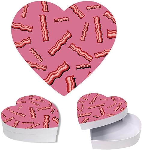 Miniatura 1 de Andaz Press Caja de regalo en forma de corazón para el día de San Valentín con tapa, divertida caja de cartón de alta calidad para tocino, caja de
