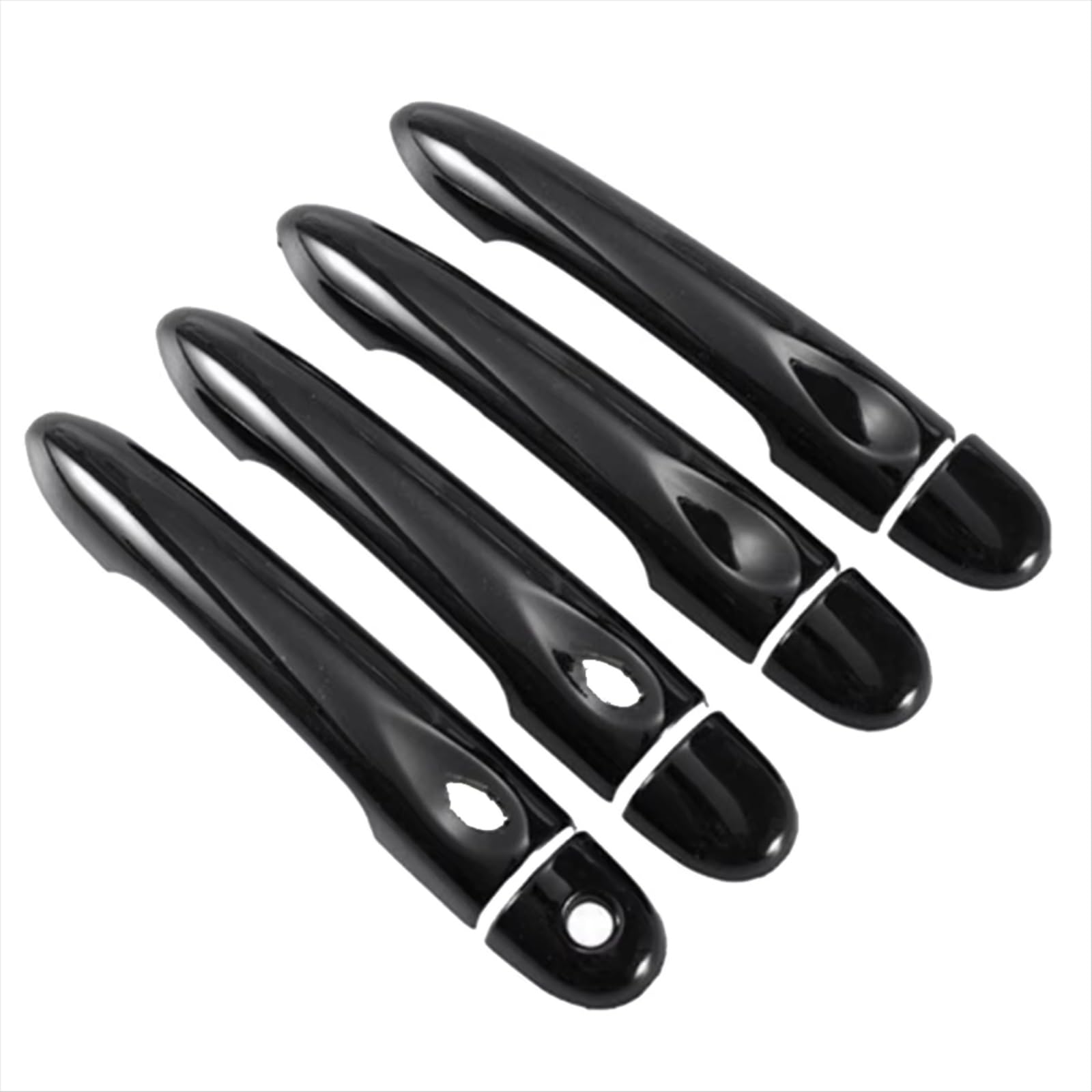 Dspolimv One Color Outer Door Handle Cap Compatible With Benz For Smart 453 For Forfour 2016-2021 Car Exterior Door Handle Cover Trim Gloss Black