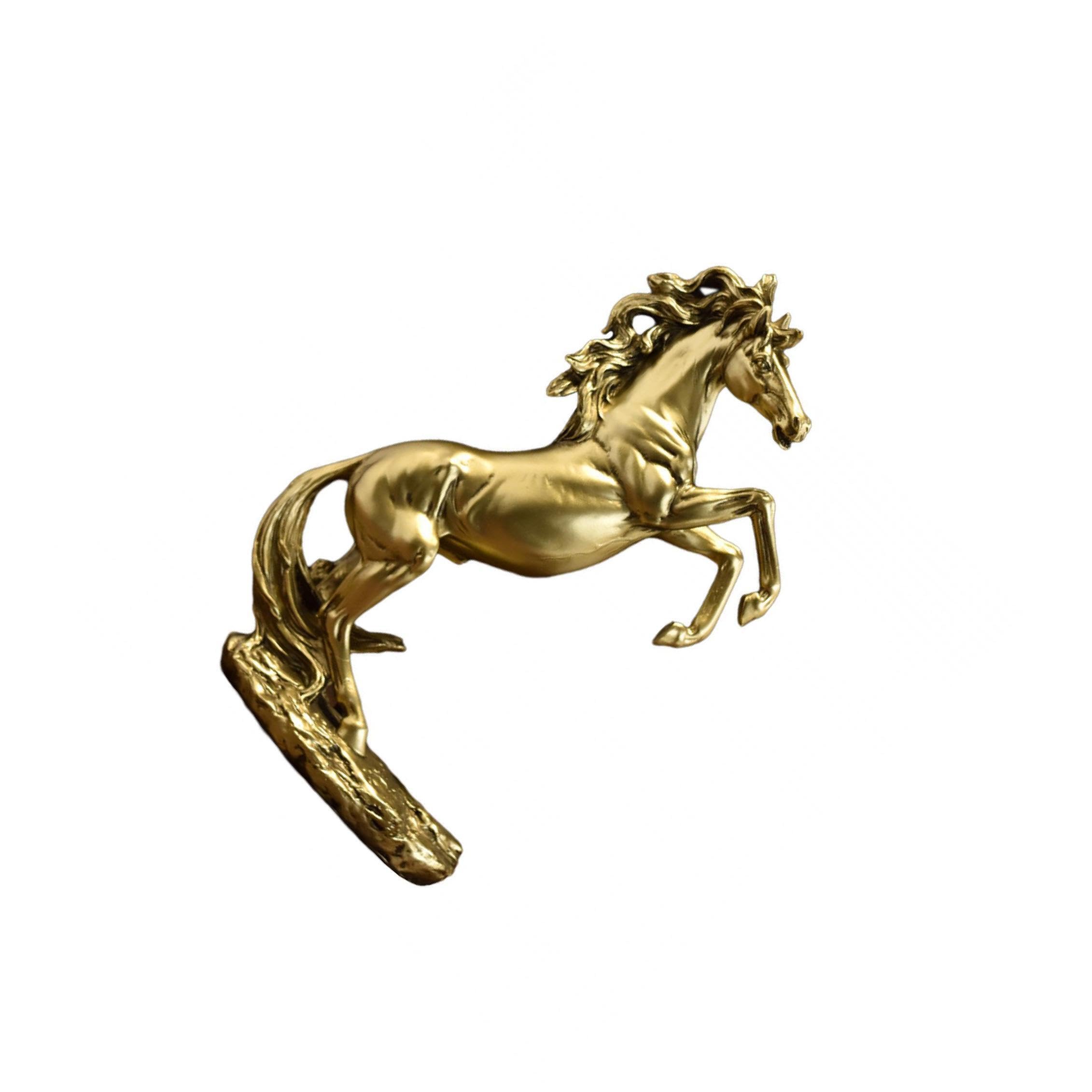 Yixannx Precious Horse Statue Unique Standing Horse Figurine Handmade Resin Masterpiece Gift For Collectors Collectible Figurine Feng Shui Ornament Handcraft, Style A