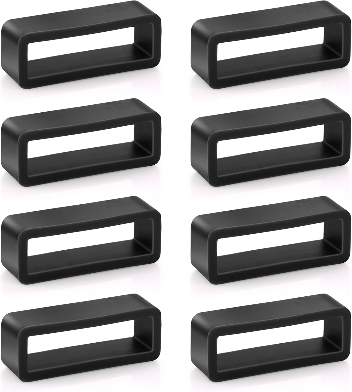 Bremorou 8 Pcs Watch Bands Keepers 21mm Rubber Watch Band